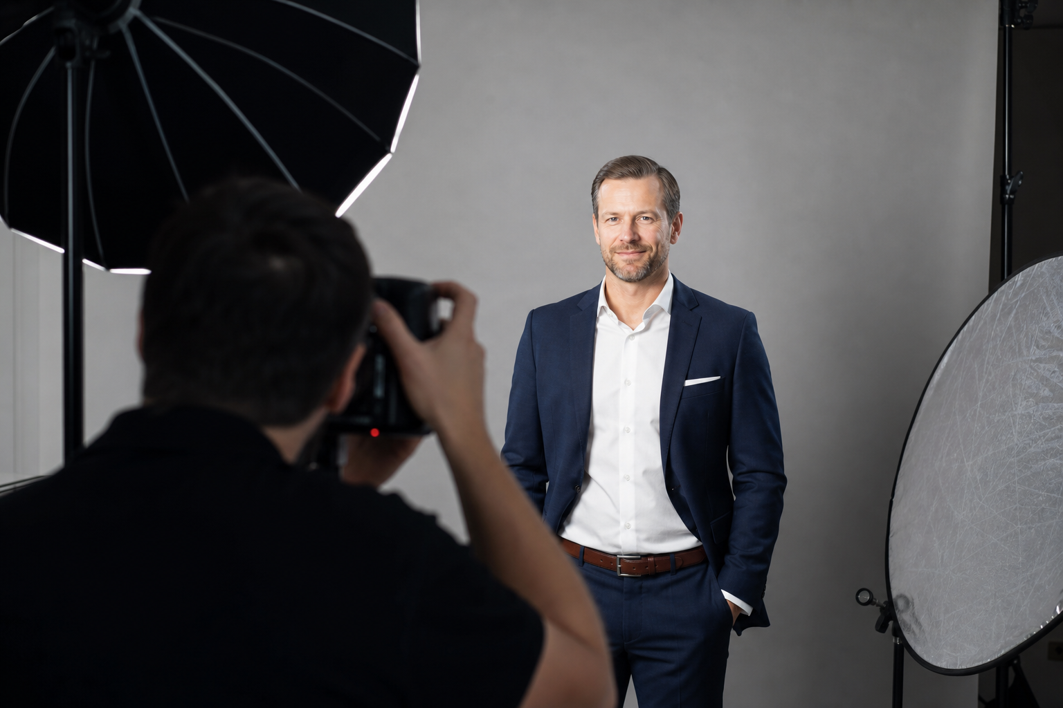 Séance photo corporate, portrait professionnel en studio
